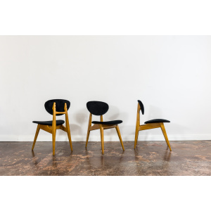 Mid-Century Chairs By Juliusz Kędziorek, Poland, 1960s, Set Of 3