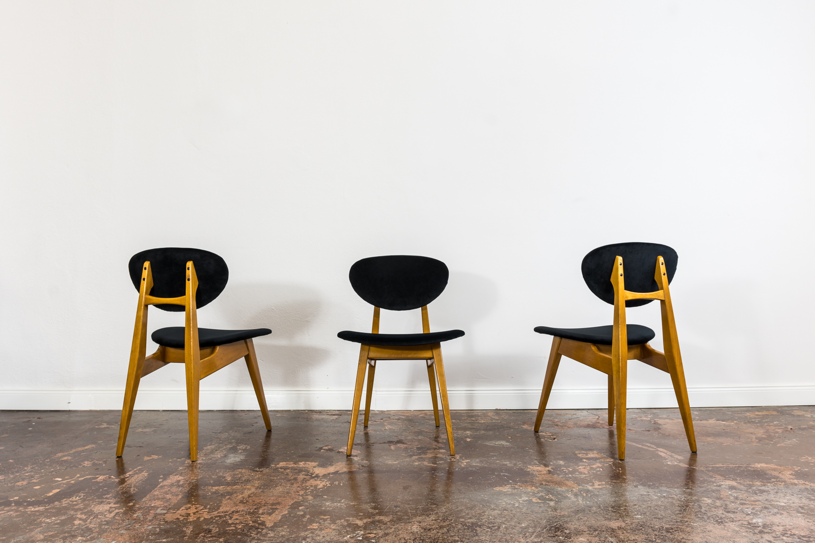 Mid-Century Chairs By Juliusz Kędziorek, Poland, 1960s, Set Of 3