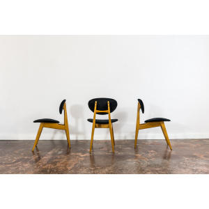 Mid-Century Chairs By Juliusz Kędziorek, Poland, 1960s, Set Of 3