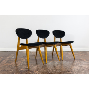 Mid-Century Chairs By Juliusz Kędziorek, Poland, 1960s, Set Of 3