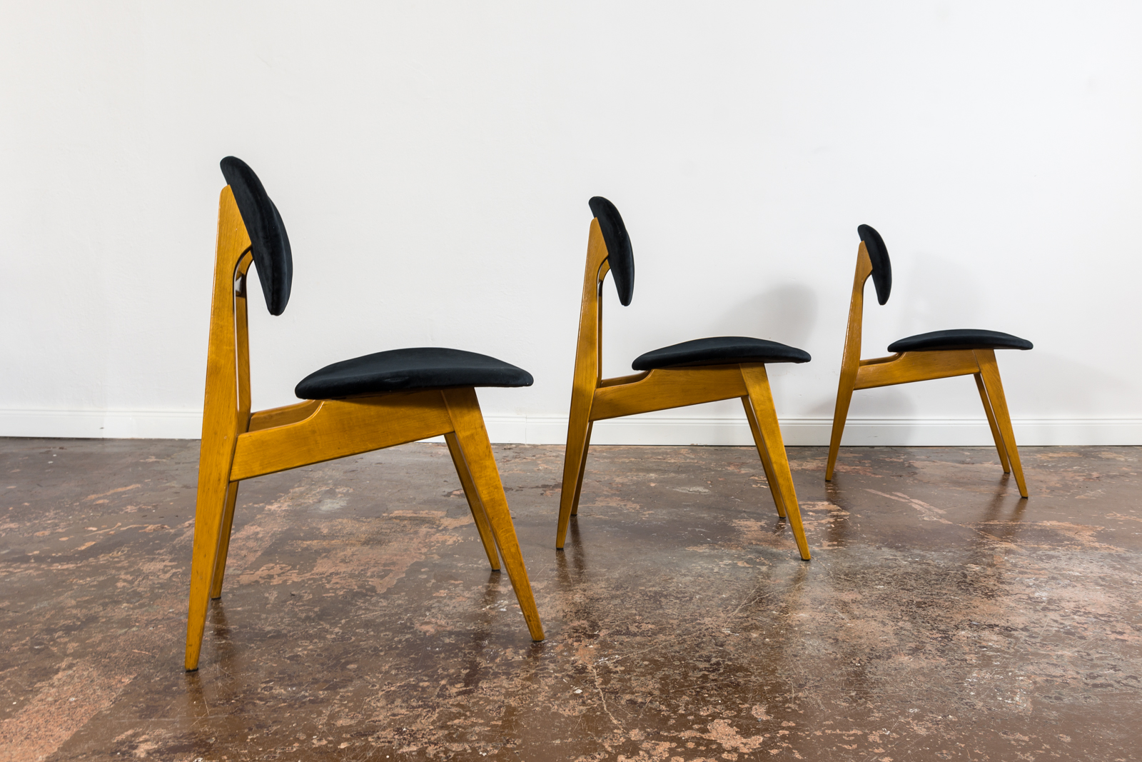 Mid-Century Chairs By Juliusz Kędziorek, Poland, 1960s, Set Of 3