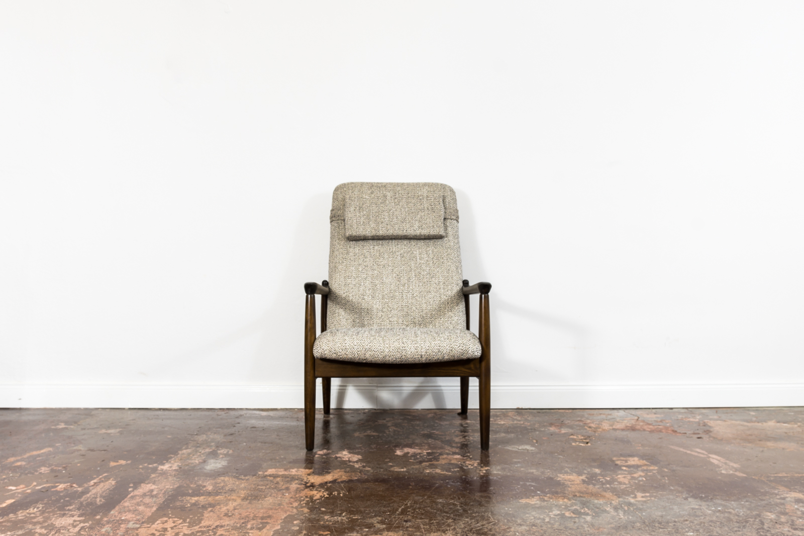 High Back Armchair "GFM-64" and Ottoman designed by Edmund Homa, Poland, 1960s