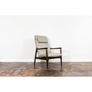 High Back Armchair "GFM-64" and Ottoman designed by Edmund Homa, Poland, 1960s