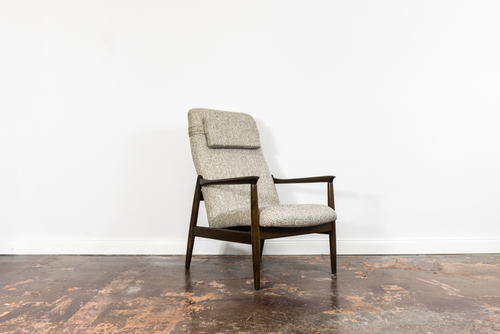 High Back Armchair "GFM-64" and Ottoman designed by Edmund Homa, Poland, 1960s