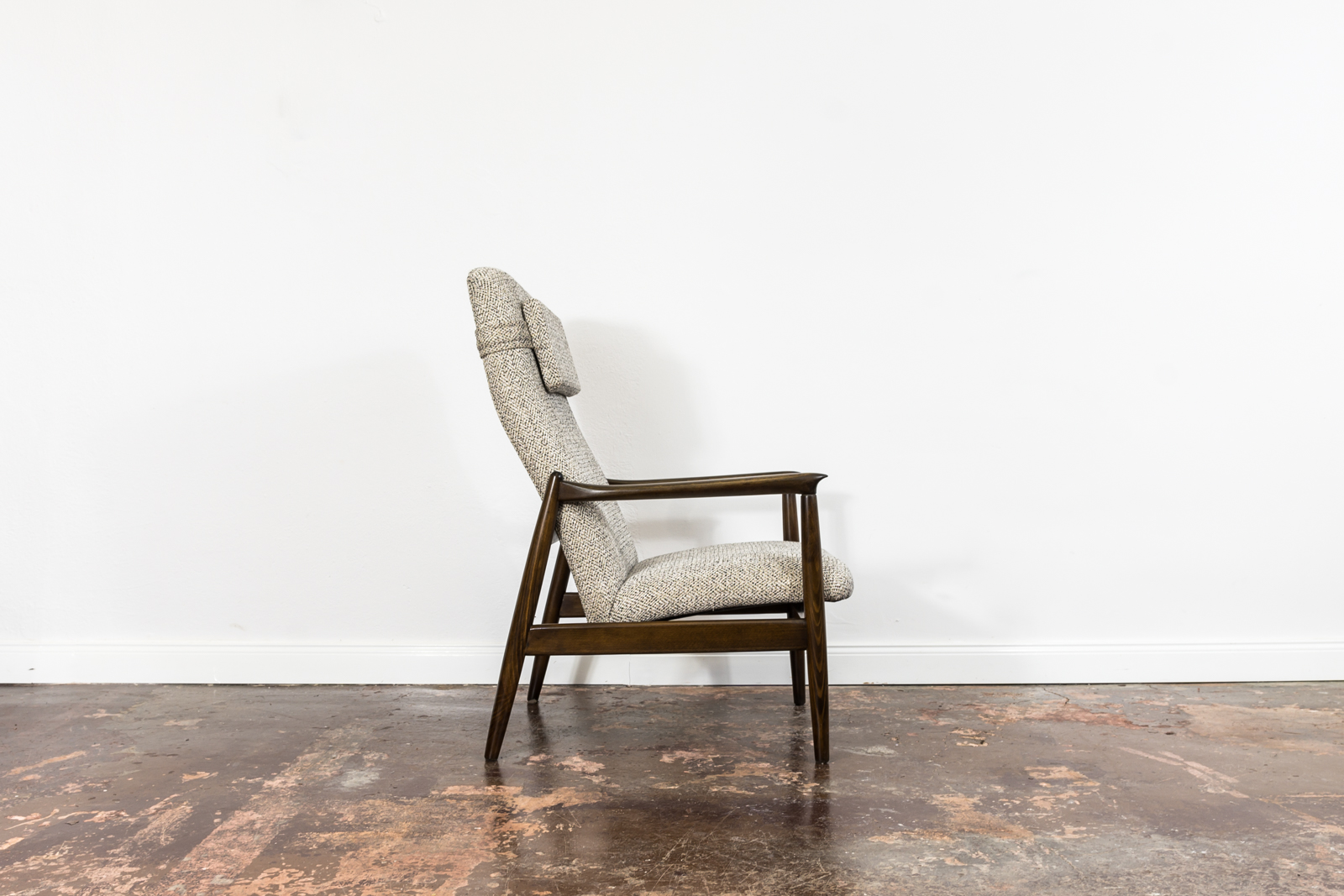 High Back Armchair "GFM-64" and Ottoman designed by Edmund Homa, Poland, 1960s