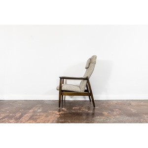 High Back Armchair "GFM-64" and Ottoman designed by Edmund Homa, Poland, 1960s
