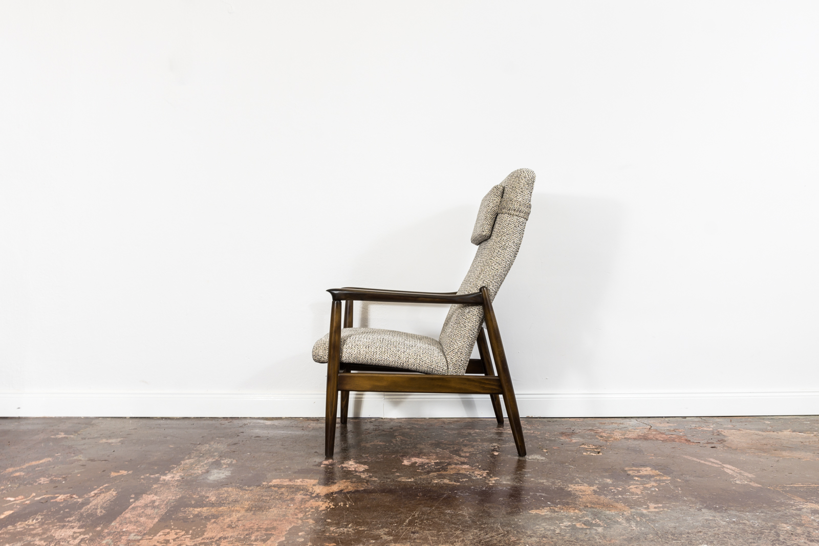 High Back Armchair "GFM-64" and Ottoman designed by Edmund Homa, Poland, 1960s