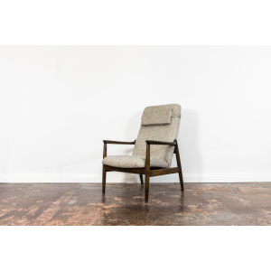 High Back Armchair "GFM-64" and Ottoman designed by Edmund Homa, Poland, 1960s