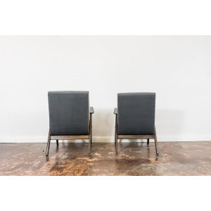 Pair Of Mid Century Modern Oak Armchairs, 1960s, Czechoslovakia