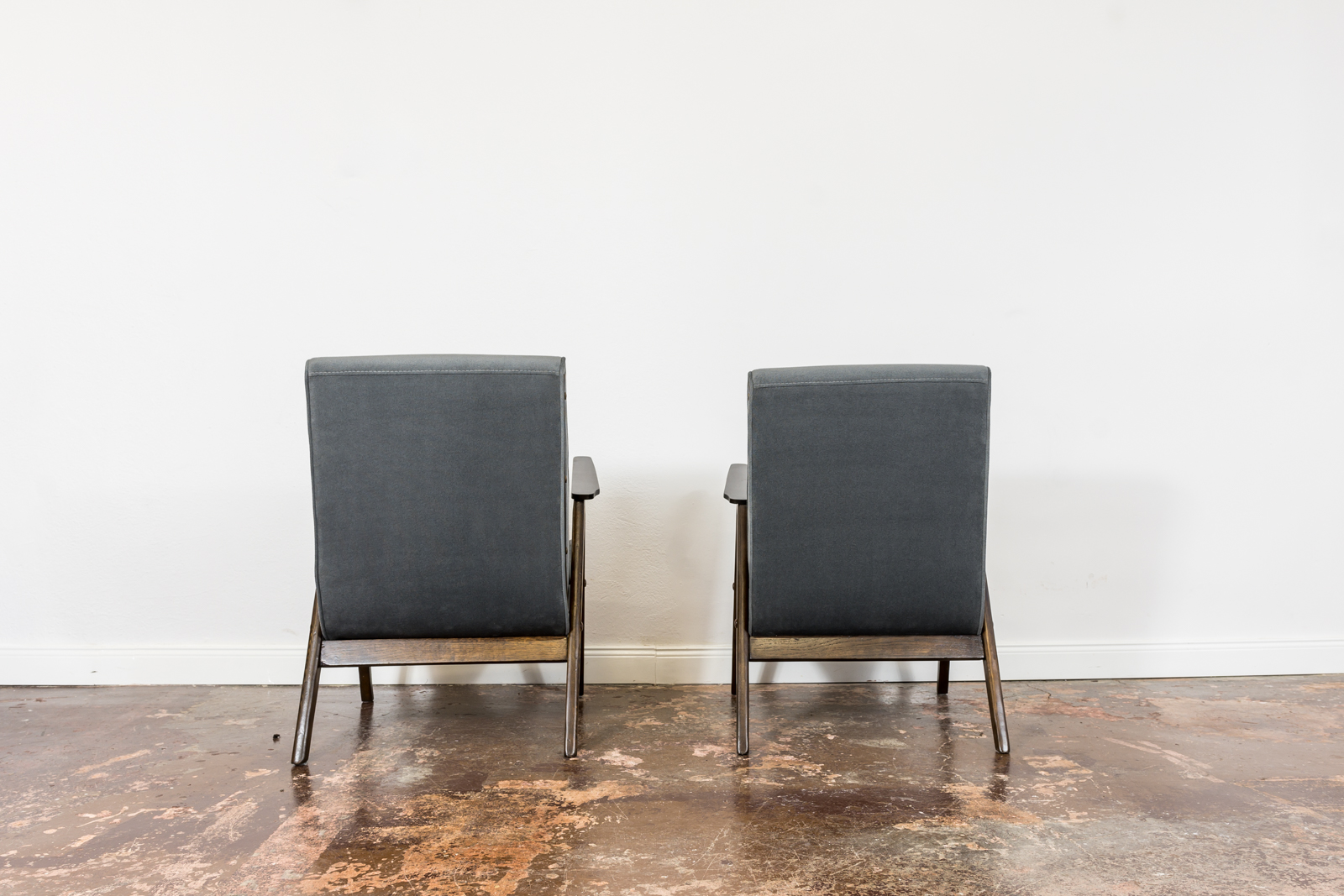 Pair Of Mid Century Modern Oak Armchairs, 1960s, Czechoslovakia