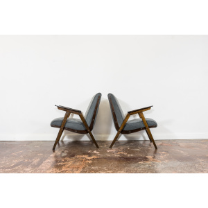 Pair Of Mid Century Modern Oak Armchairs, 1960s, Czechoslovakia