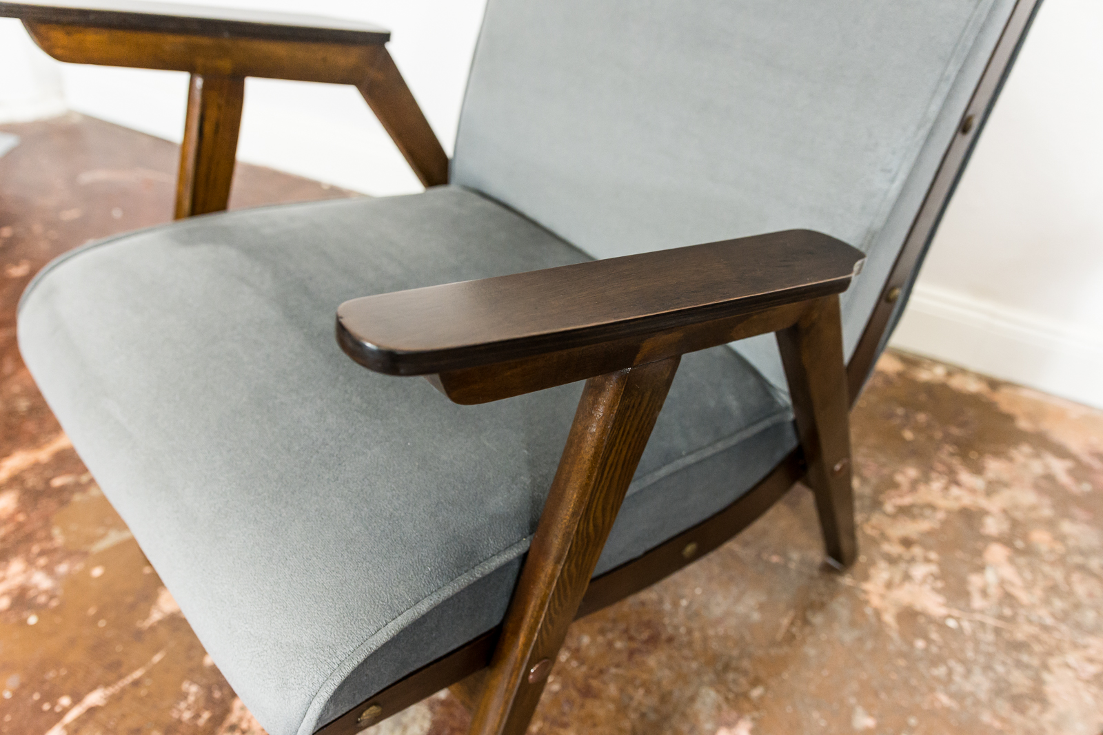 Pair Of Mid Century Modern Oak Armchairs, 1960s, Czechoslovakia