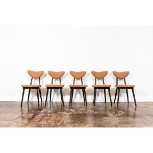 Model No. 124 Chairs By Helena & Jerzy Kurmanowicz, 1960s, Poland, Set Of 5