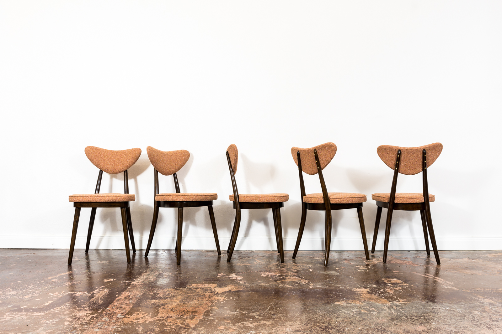 Model No. 124 Chairs By Helena & Jerzy Kurmanowicz, 1960s, Poland, Set Of 5