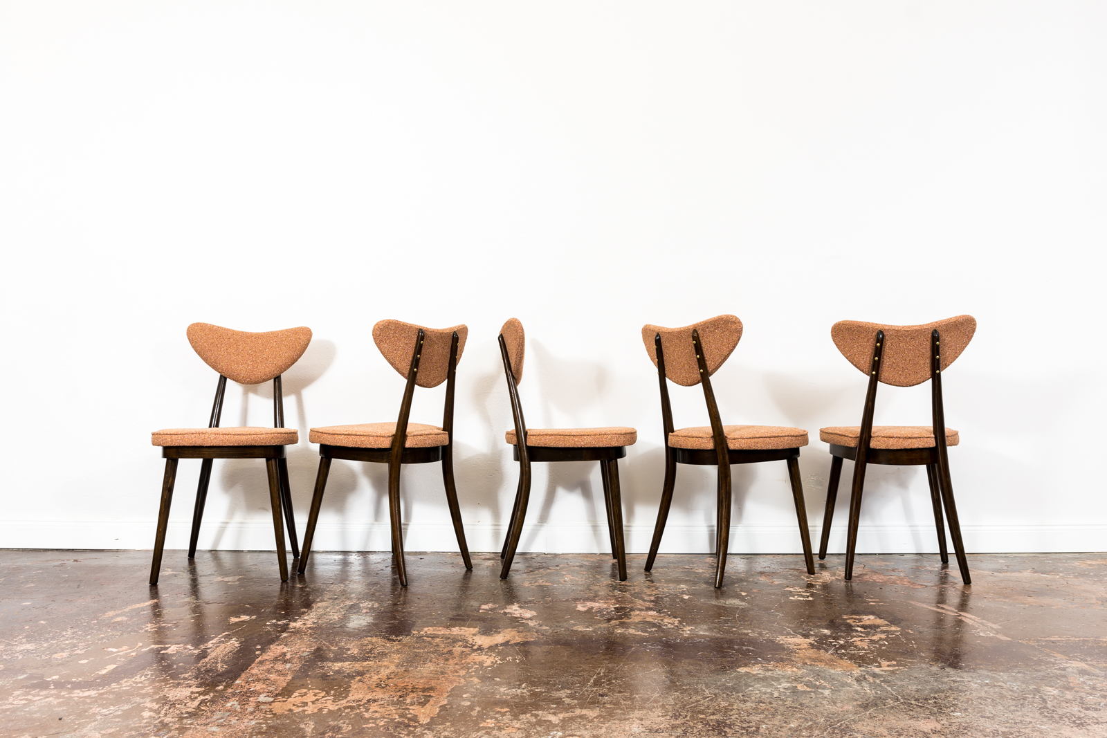 Model No. 124 Chairs By Helena & Jerzy Kurmanowicz, 1960s, Poland, Set Of 5