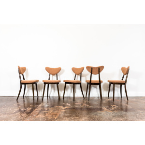 Model No. 124 Chairs By Helena & Jerzy Kurmanowicz, 1960s, Poland, Set Of 5