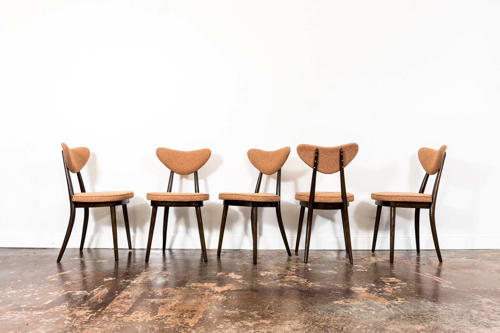 Model No. 124 Chairs By Helena & Jerzy Kurmanowicz, 1960s, Poland, Set Of 5