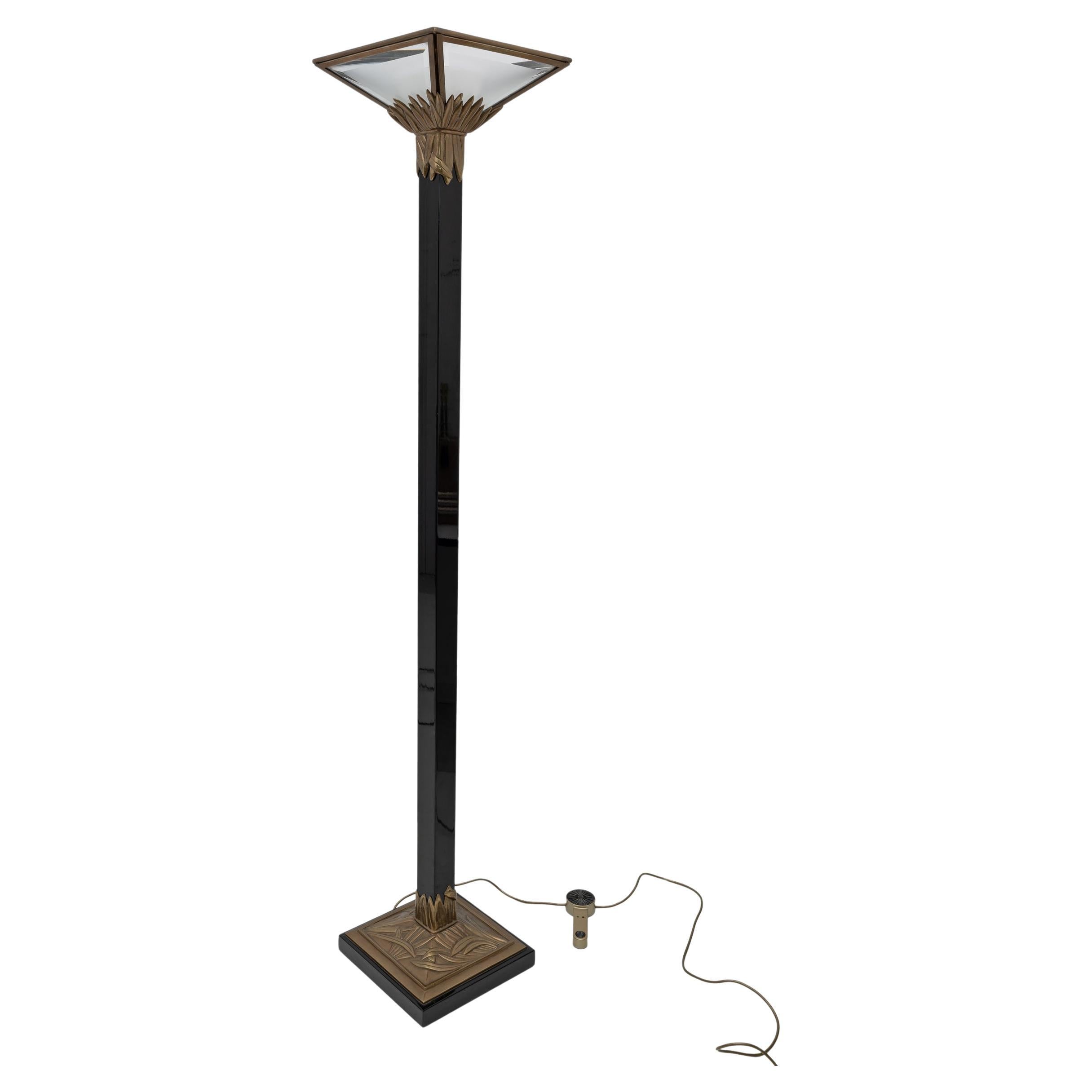 Gianfranco Frattini Art Deco Style Italian Floor Lamp by Relco Milano, 1970s