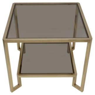 Guy Lefevre Square Brass Coffee Table for Maison Jansen, France 1970s