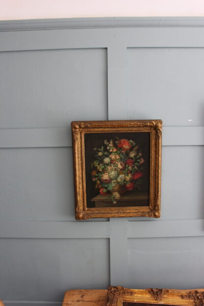 19th Century Floral Still Life With Fox Gloves And Honeysuckle - Image 6