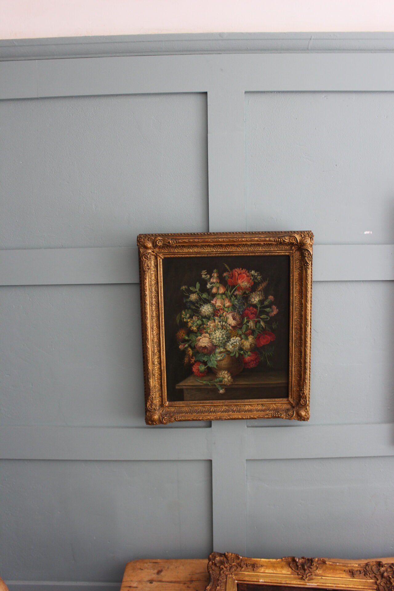 19th Century Floral Still Life With Fox Gloves And Honeysuckle