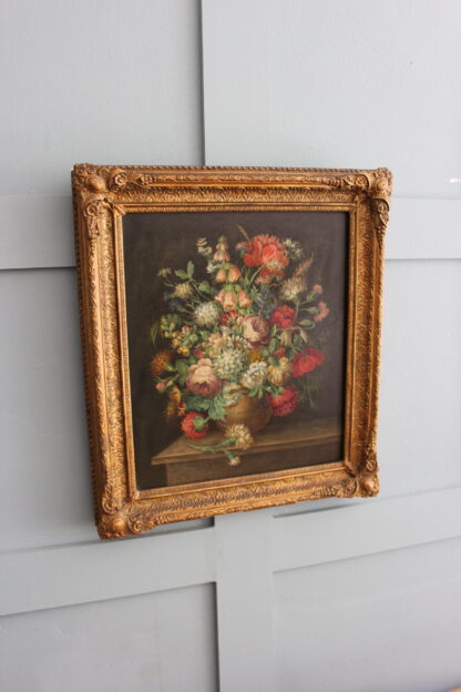 19th Century Floral Still Life With Fox Gloves And Honeysuckle - Image 9