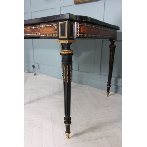 19th century French Napoleon III inlaid card table