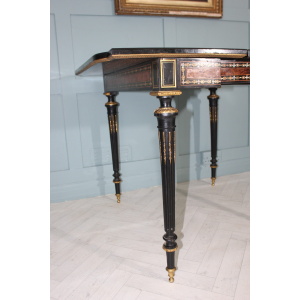 19th century French Napoleon III inlaid card table