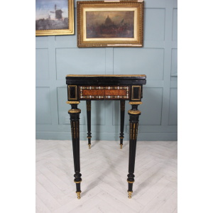 19th century French Napoleon III inlaid card table