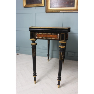 19th century French Napoleon III inlaid card table