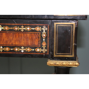 19th century French Napoleon III inlaid card table