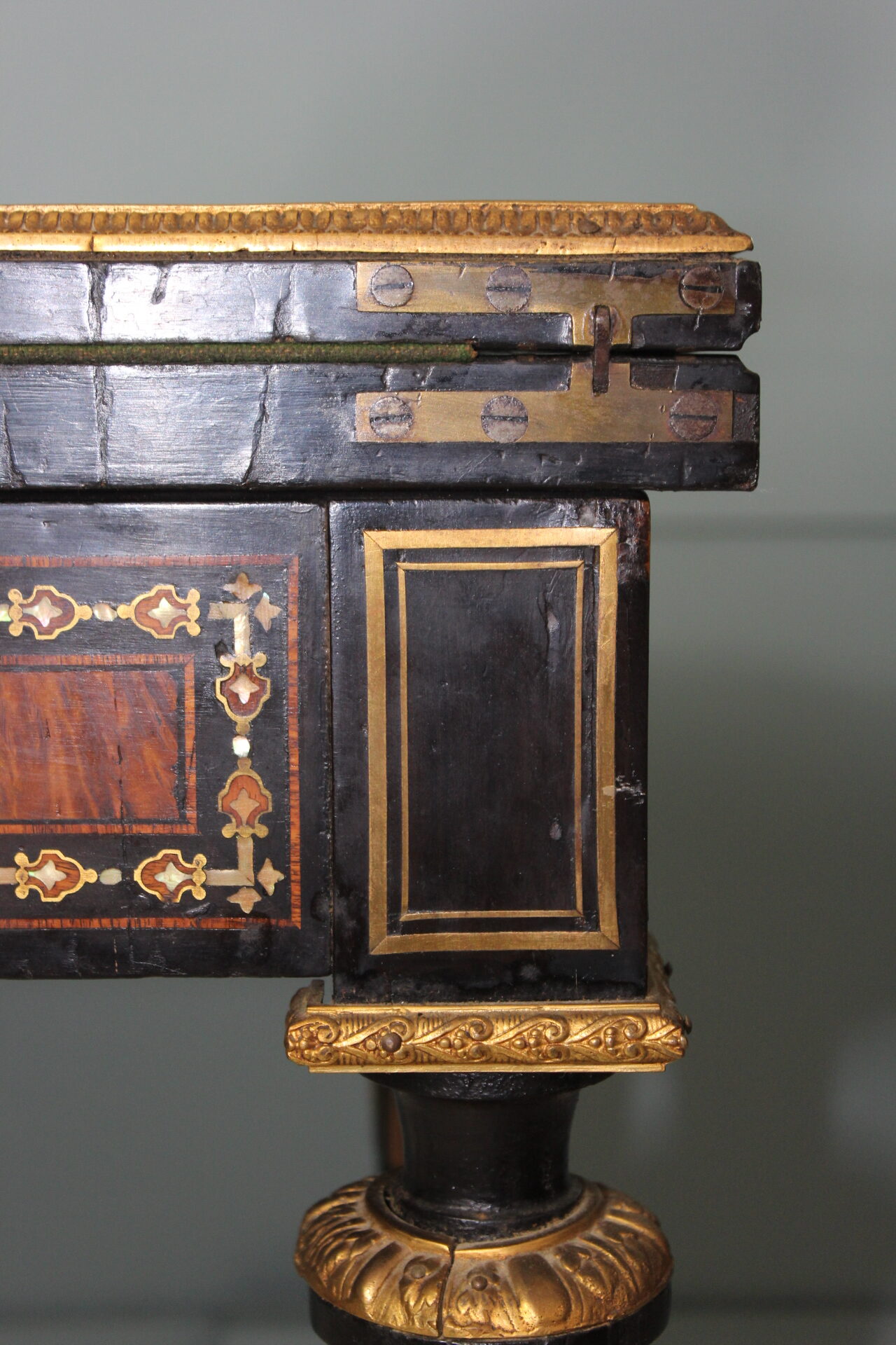19th century French Napoleon III inlaid card table