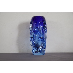 Börne Augustsson 1940s, Art Glass Blue Vase