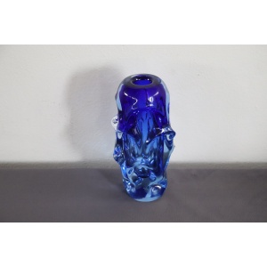 Börne Augustsson 1940s, Art Glass Blue Vase