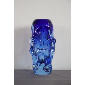 Börne Augustsson 1940s, Art Glass Blue Vase