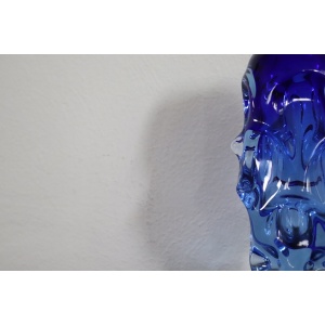 Börne Augustsson 1940s, Art Glass Blue Vase