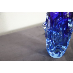Börne Augustsson 1940s, Art Glass Blue Vase