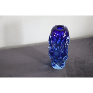 Börne Augustsson 1940s, Art Glass Blue Vase