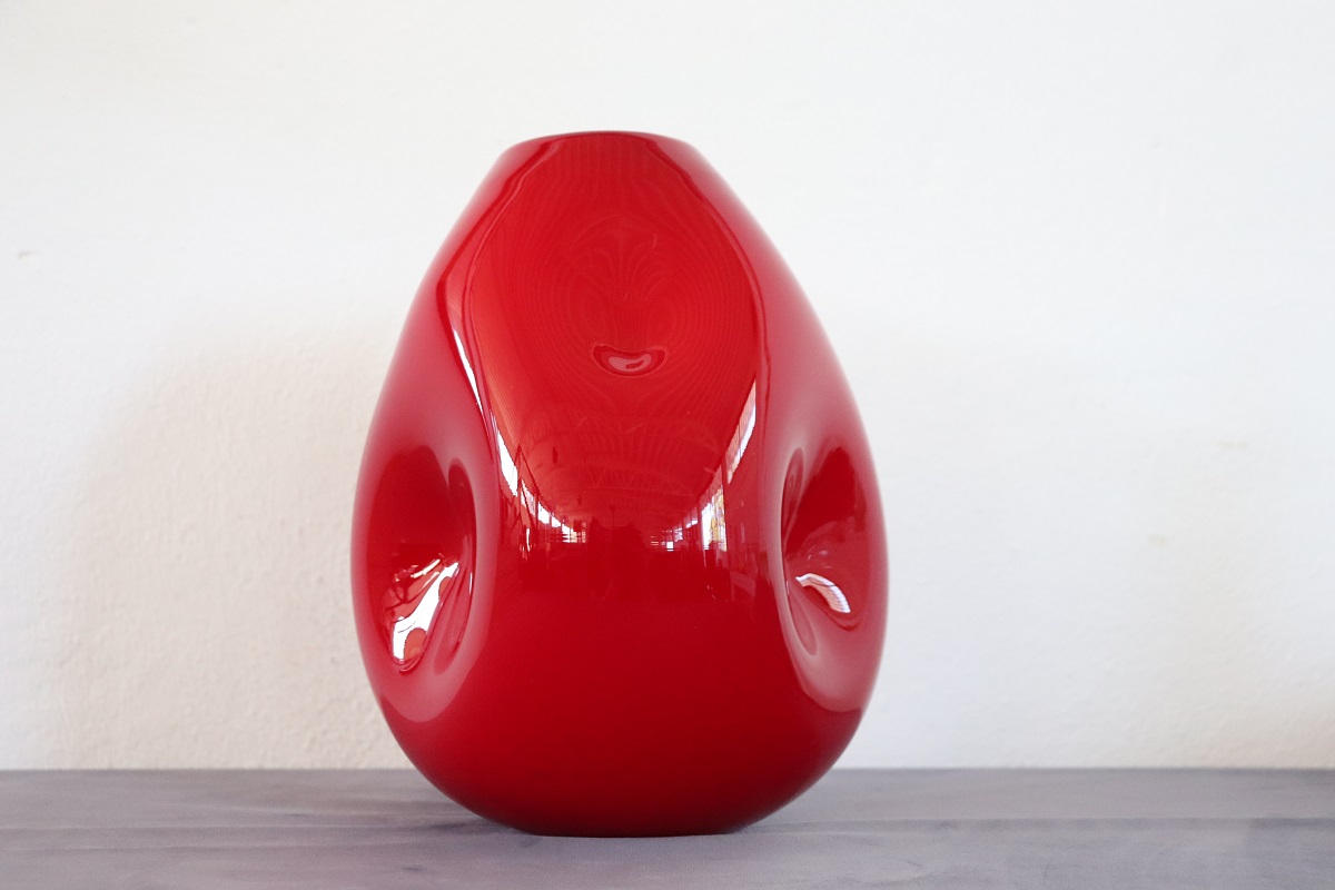 Red Vase in Murano Art Glass, 1970s