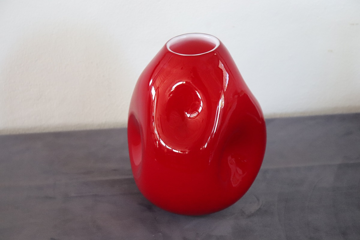 Red Vase in Murano Art Glass, 1970s