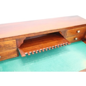 Italian antique writing desk in cherry wood, Louis Philippe 19th century