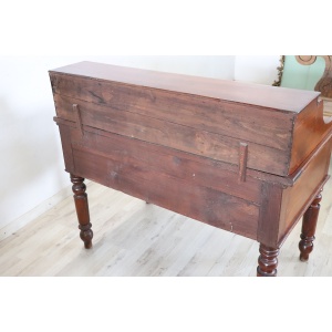 Italian antique writing desk in cherry wood, Louis Philippe 19th century