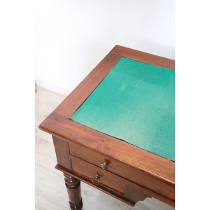 Italian antique writing desk in cherry wood, Louis Philippe 19th century