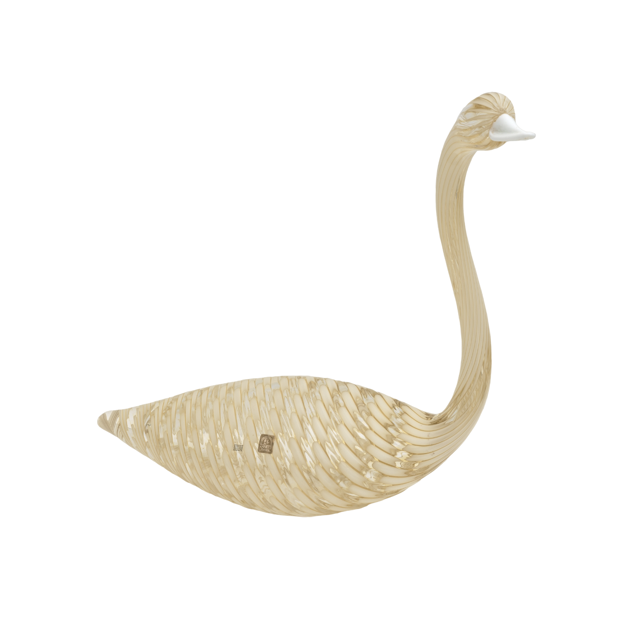 Licio Zanetti Mid-Century Modern Murano Blown Glass Swan