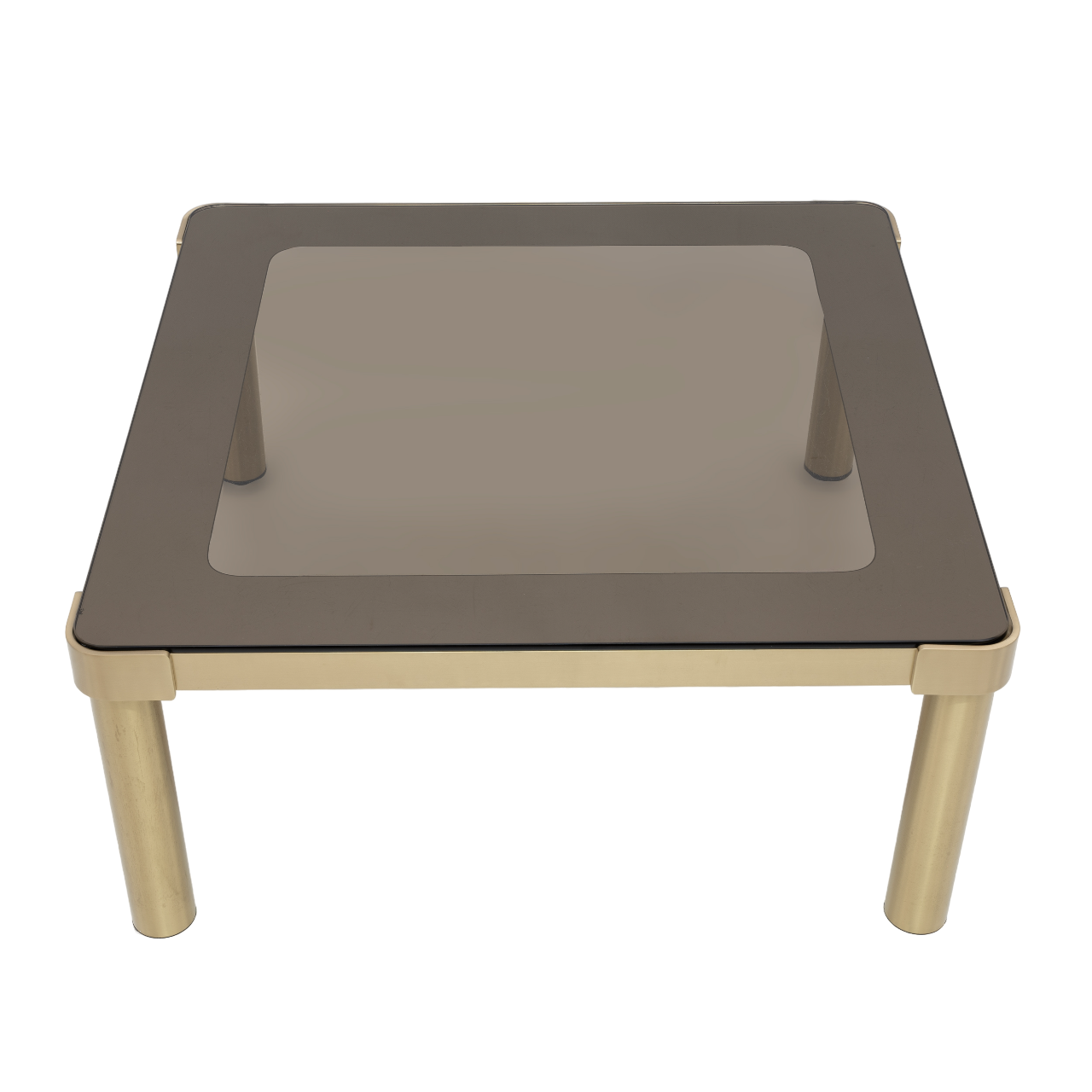 Luciano Frigerio Mid-Century Modern Italian Brass and Glass Coffee Table, 1970s