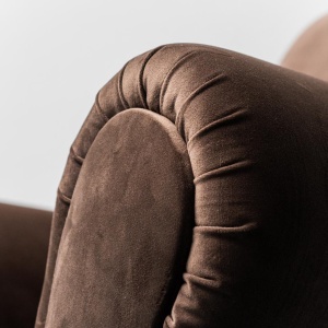 Pair Of Brown Velvet Armchairs Gigi Radice Minotti 1950s Modern Vintage