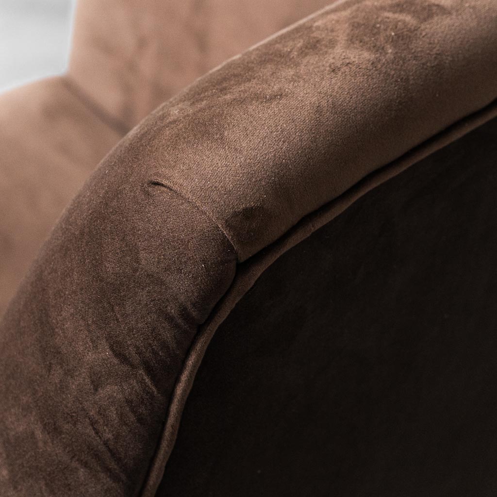 Pair Of Brown Velvet Armchairs Gigi Radice Minotti 1950s Modern Vintage