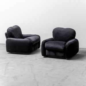 Pair Of Arrigoni Busnelli Piumotto Armchairs From The 70s Modern Vintage