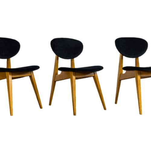 Mid-Century Chairs By Juliusz Kędziorek, Poland, 1960s, Set Of 3