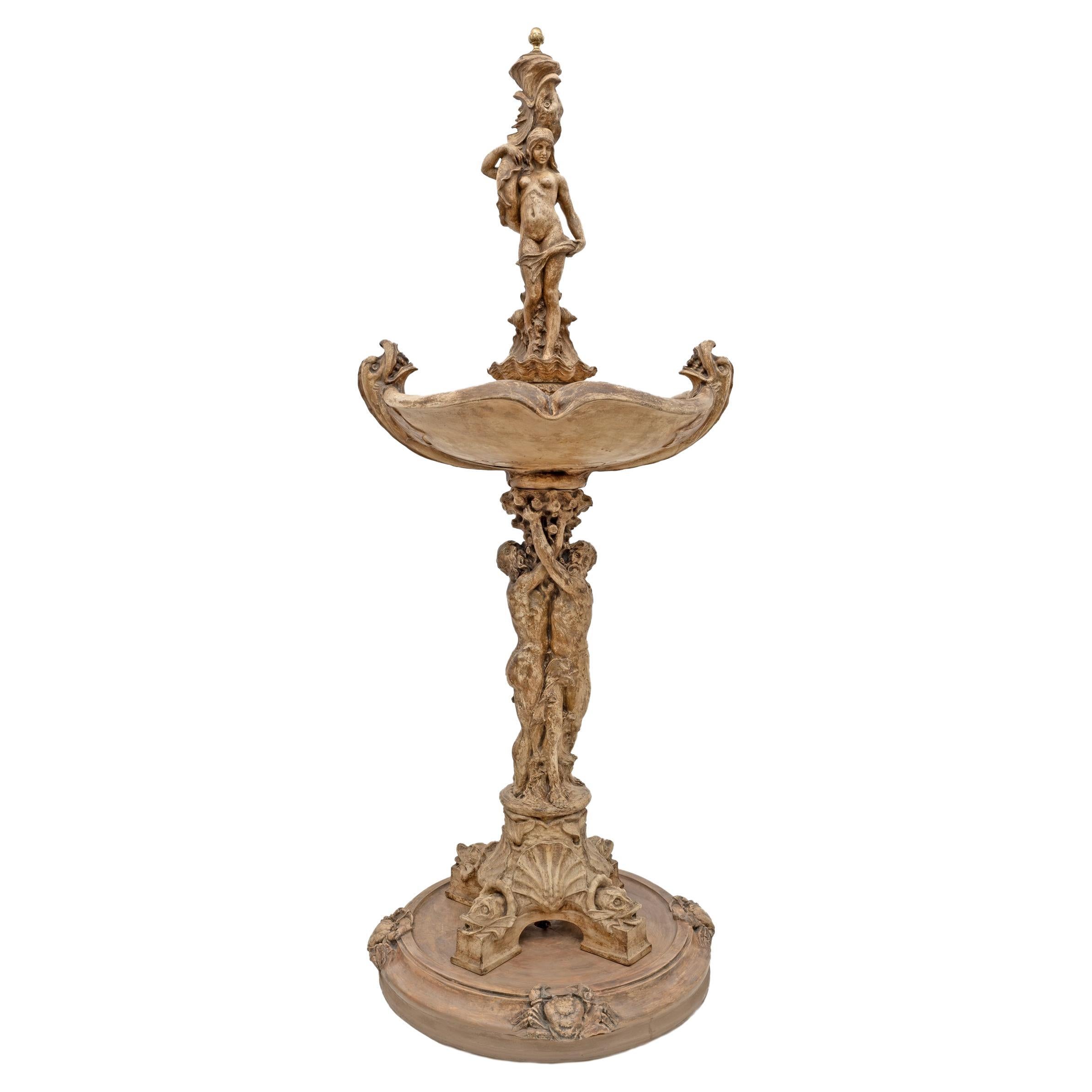 Neo-Renaissance Italian Terracotta Fountain. Tuscany, early 19th century